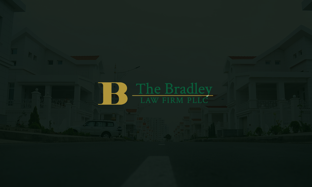 The Bradley Law Firm logo on a house background